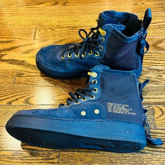 Nike SF Air Force 1 Mid Urban Utility Navy Suede (Men’s 8 / Women’s 9.5) EU41 - Picture 4 of 14